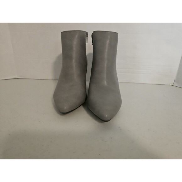 Serra Boots Womens 7 Gray Pointed Toe Ankle Bootie Side Zip Faux Leather 701527 - Picture 6 of 10